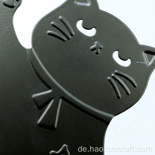 Schwarz-Weiß-Cartoon-Katze Kreativer Schülerbuchständer